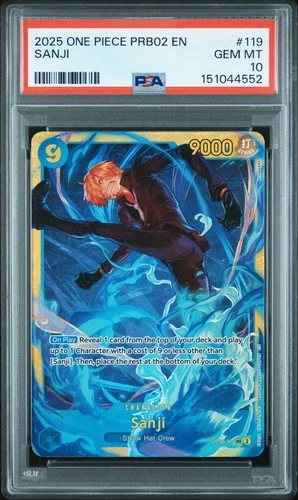 One Piece Sanji PRB02 OP06-119 PSA 10 Gem Mint