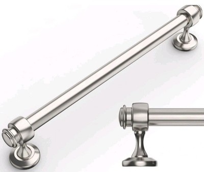 Amerdeco 9 Pack Brushed Satin Nickel Cabinet Handles 7.5 Inch Drawer Pulls