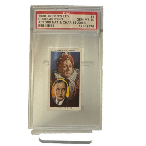 1938 Odgen’s LTD Douglas Byng Actors Bat. And Char. Studies Psa 10 Pop 2