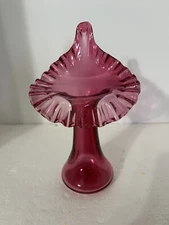 Fenton Cranberry Tulip Vase 3183 CC