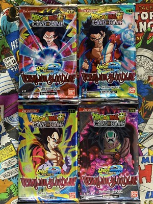 (1) Dragon Ball Super: Vermilion Bloodline Sealed Booster 4 Pack Art Set  DBZ | eBay