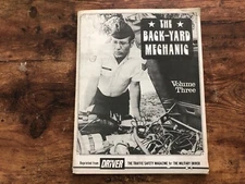 Vintage BACK-YARD MECHANIC Magazine Volume #3 Air Force Military Driver