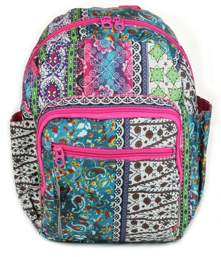 Mode Mini Rucksack Blume Blumenmuster tarnfarben schwarz Handtasche Tasche Mädchen Kaktus Paisley - Bild 14 von 77