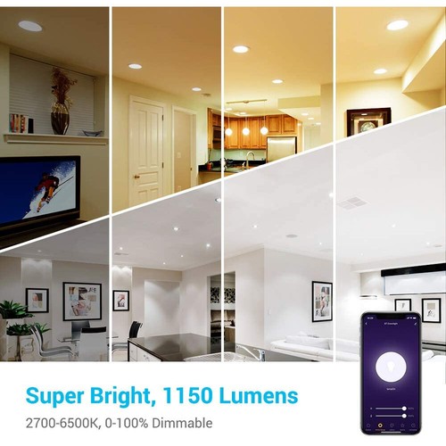 4Pack 6 In Smart Recessed Downlight,Color Changing&Tunable White,Wifi LED Light - Bild 7 von 11