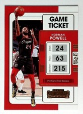 2021-22 Panini Contenders Game Ticket Bronze #49 Norman Powell Blazers