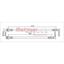 METZGER Bremsschlauch  4111791 GREENPARTS für MERCEDES-BENZ SMART, innen