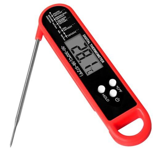 Meat Thermometer Digital - Waterproof Fast Meat Thermometer with Backlight &-image