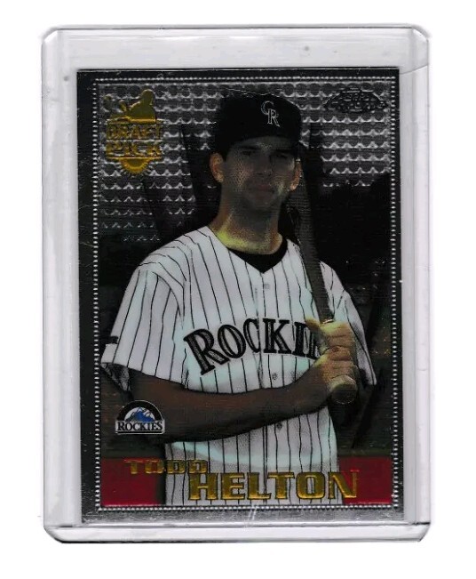 1996 Topps Chrome Todd Helton RC 13 (off center) - D