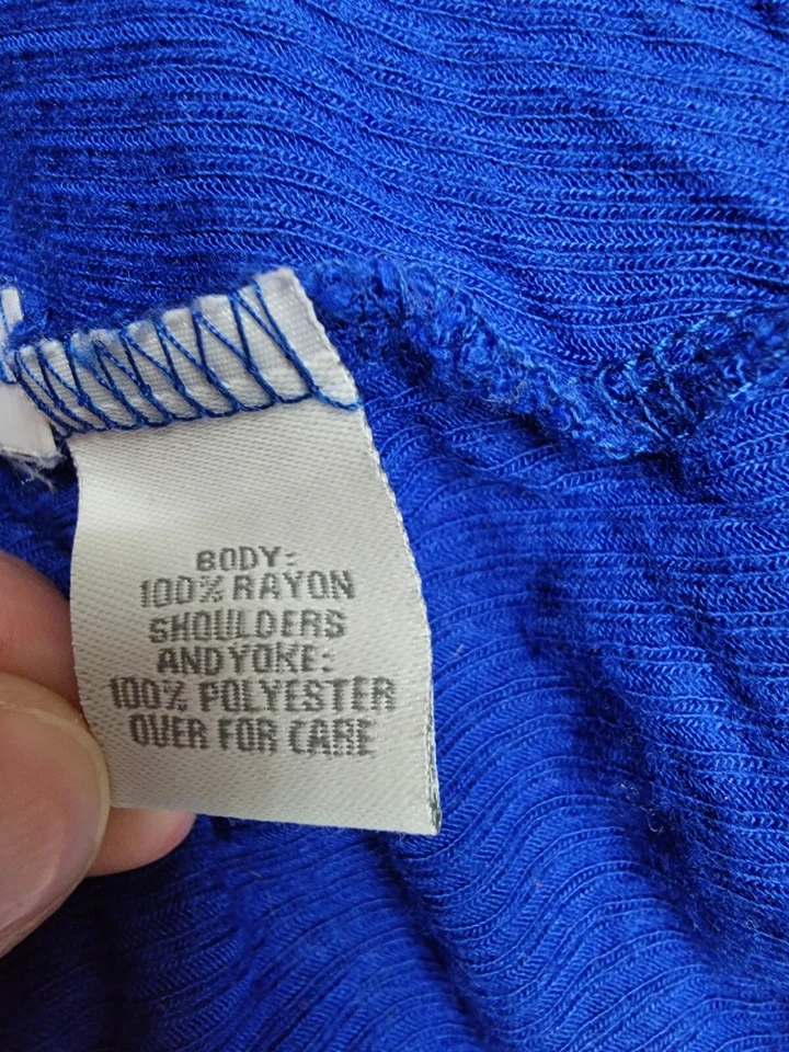 Camisa Top Blusa Relativity Mujer Talla 1X Azul Blanco Rayas Foto 3 de 4