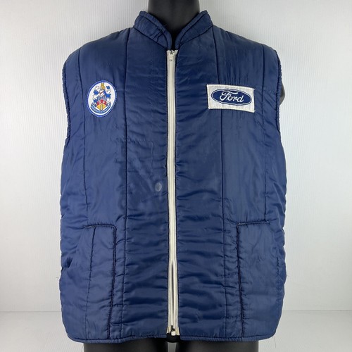 Vintage Made in England Huddersfield Town AFC Licensed Puffer Vest Mens L