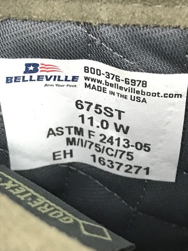 Belleville 675ST Flight Boots Gore-Tex Air Sage Mens US11 EE NWT Sold Out HTF - Picture 4 of 13