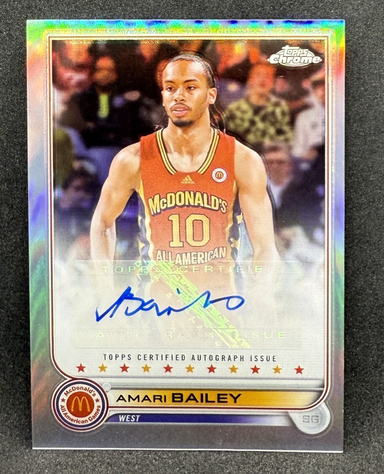 Amari Bailey 2022 Topps Chrome McDonalds REFRACTOR AUTO RC Hornets UCLA Bruins