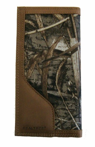 ZEP-PRO REALTREE Deer Buck Leather Embossed Roper Checkbook Wallet - Picture 2 of 4