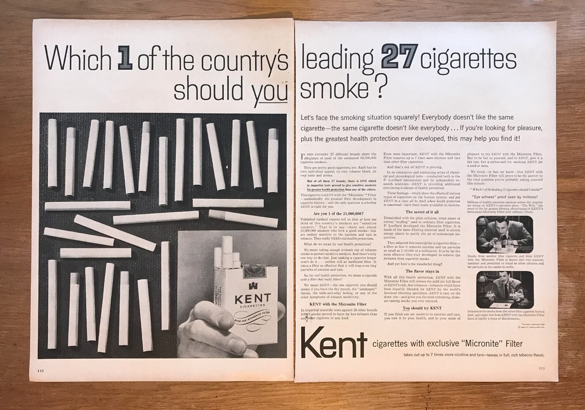kent asbestos cigarette Safe Filters Found to Have Contained Deadly Fibers 1950s Kent branded cigarettes with