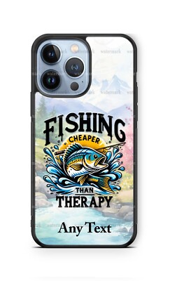 Fishing Cheaper than Therapy Cellphone Case For iPhone 15 14 Samsung Google 8a