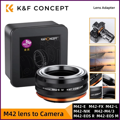 K&F Concept Camera Lens Adapter for M42 Mount Lens to Sony E NEX Canon EF EOS R