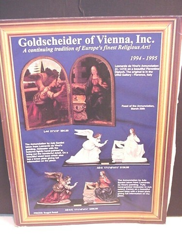 Giftware Catalog by Goldscheider of Vienna -Religious Art Items--1994-Original