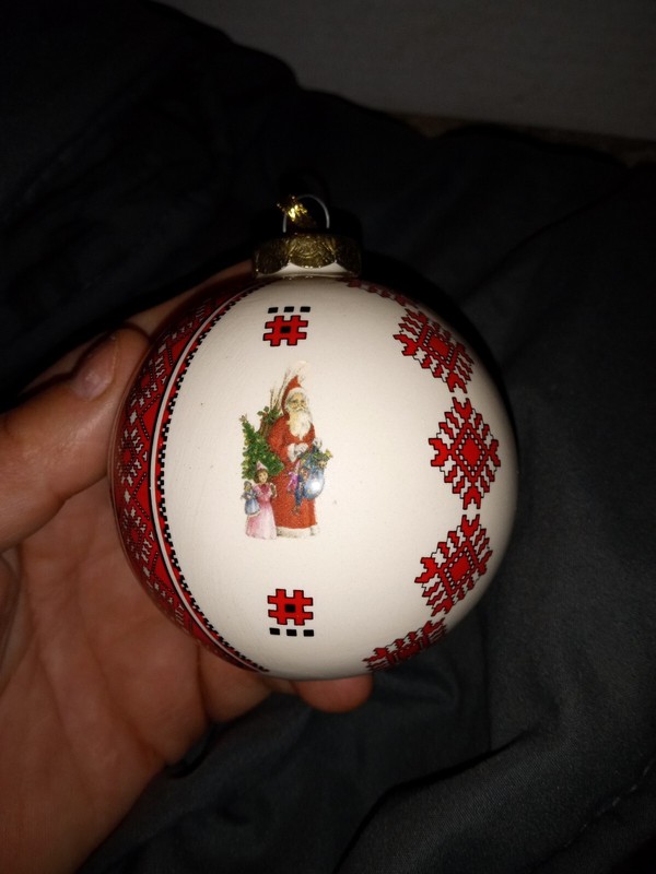Heavy Duty Christmas Tree Bulb Ornament Santa And Decorations On It