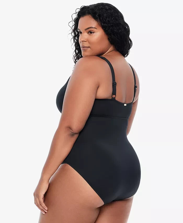 NWT Lauren Ralph Lauren Womens Surplice One Piece Black Size 22W