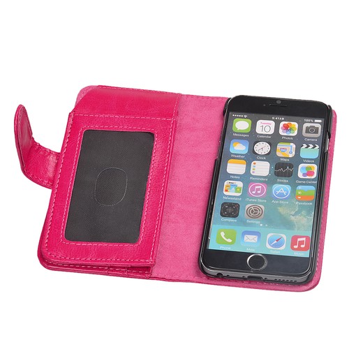 Neu Kartenetui Flip Wallet Leder Tasche Hülle für Apple iPhone 6 - Bild 35 von 36