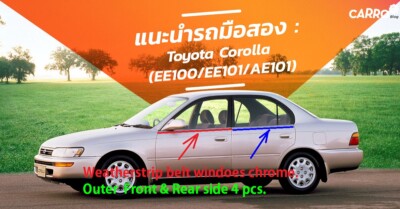 FOR AE102 AE100,101CHROME Out Weatherstrip Window Trim Glass Door Belt Rubber4D 