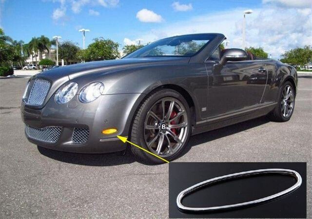 US STOCK x4 CHROME Side Marker Rims for Bentley Continental GT GTC Flying Spur