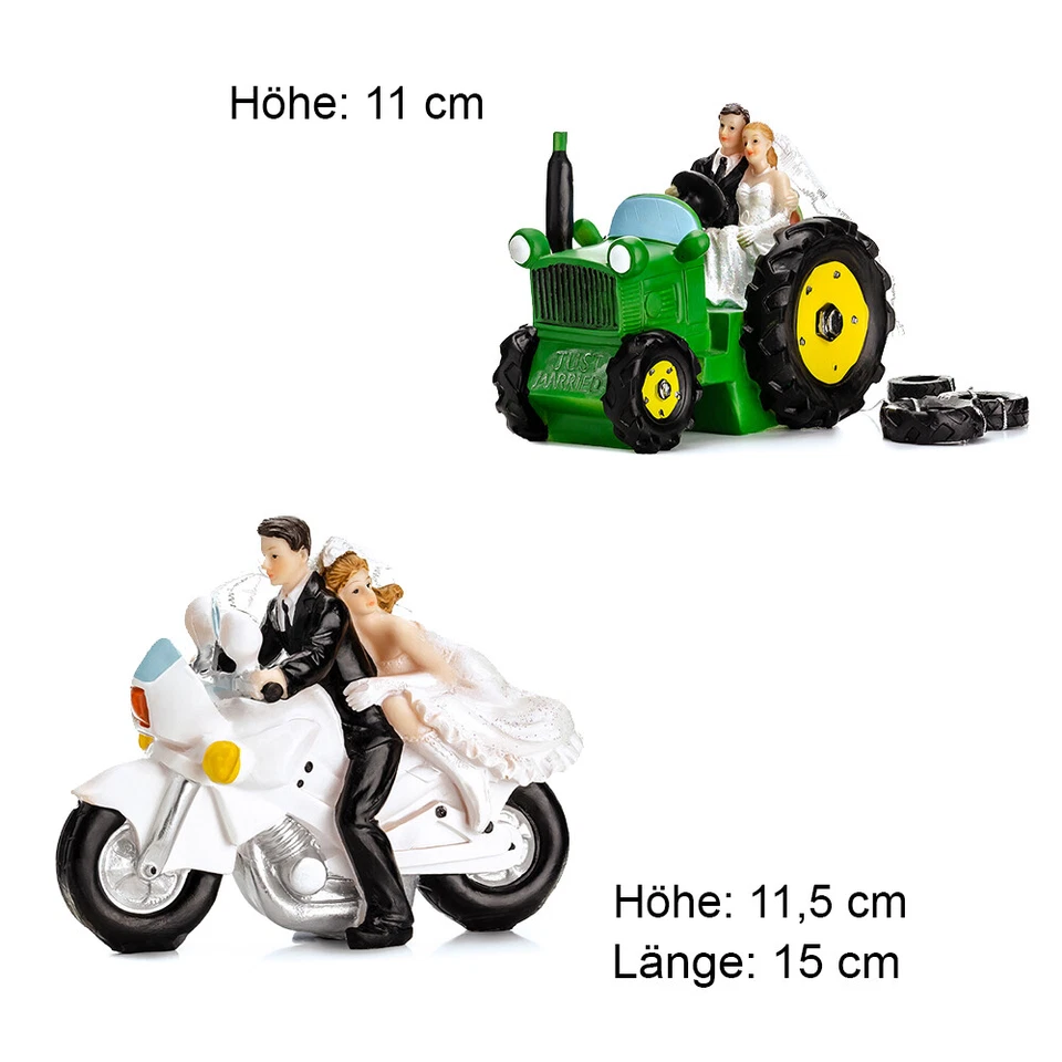 Tortenfiguren Brautpaar 8 Muster Tortenaufsatz Tortendeko Hochzeit - Bild 4 von 4