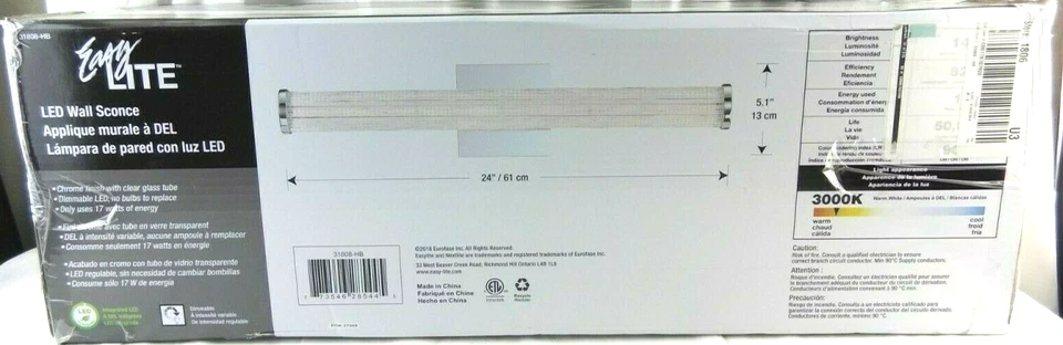 Aplique de pared LED Easy Lite acabado cromado Foto 2 de 2