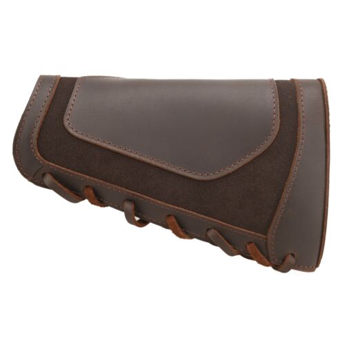 Custodia in pelle per munizioni copri fucile fucile buttstock per .357/.308/.22lr/12GA - Foto 22 di 62