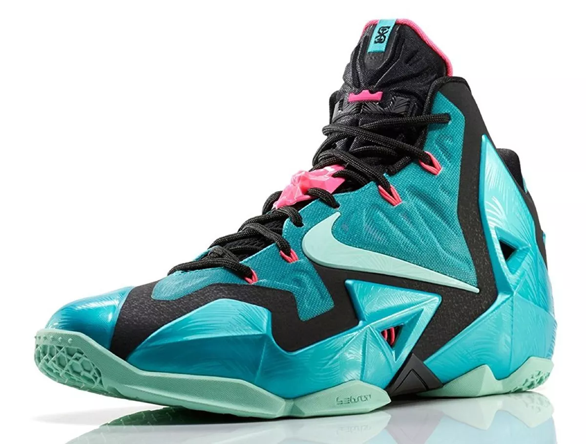 Nike LEBRON XI 11 SOUTH BEACH basketball shoe teal blue green pink black NEW BOX