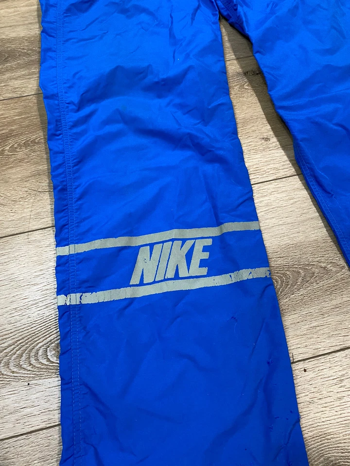 Винтажный 70-х 80-х Nike ветровка трек брюки мужские XL синий - Изображение 2 из 4