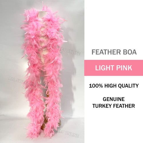 Natural Feather Boa Fluffy Party Scarf Dress Up Costume Wedding Decor Event - Picture 11 of 25