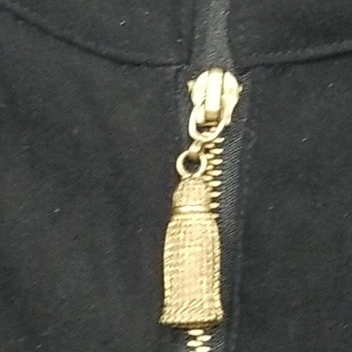 Vtg Drapers & Damons Cheetah Bomber Jacket Women L Petite Black Gold Embroidery - Picture 8 of 11