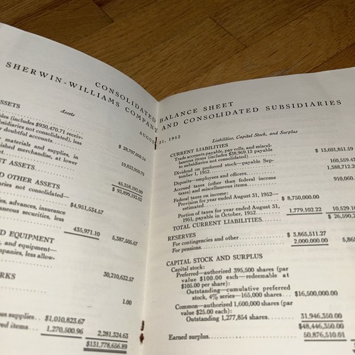 1952 SHERWIN-WILLIAMS Annual Report - Picture 5 of 9
