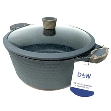 Big Size Pot/Casserole 12.5" Inch,10 Qt + Lid Party/Restaurant Size D&W Cookware