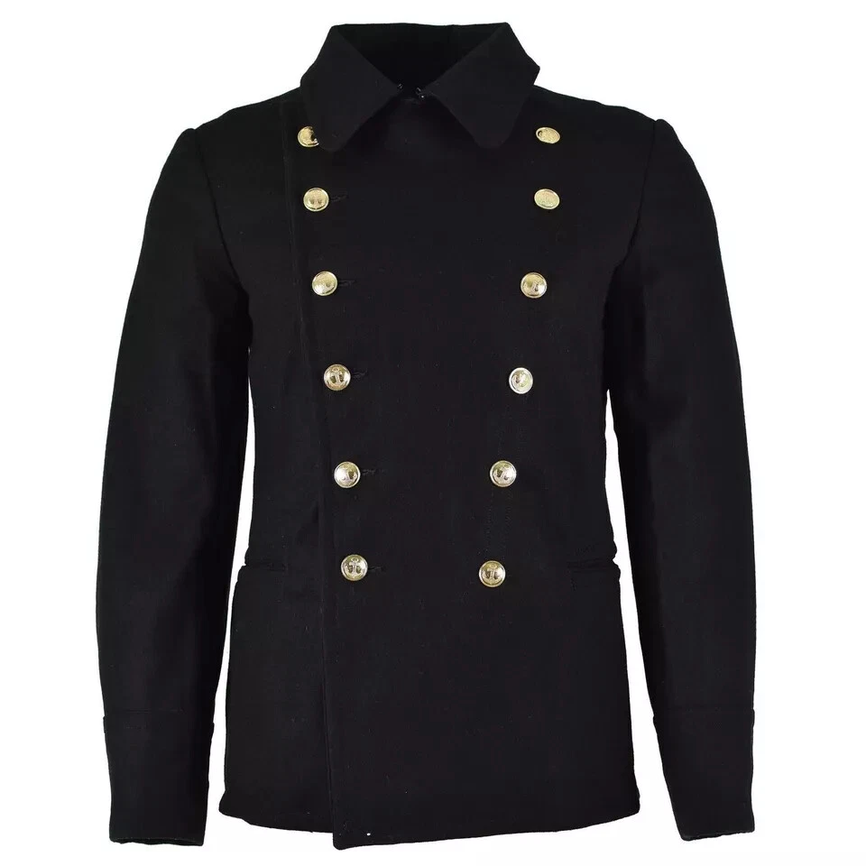 Soviet Russian Army Jacket Military Officer uniform Black Navy Short Coat - product detail image 2