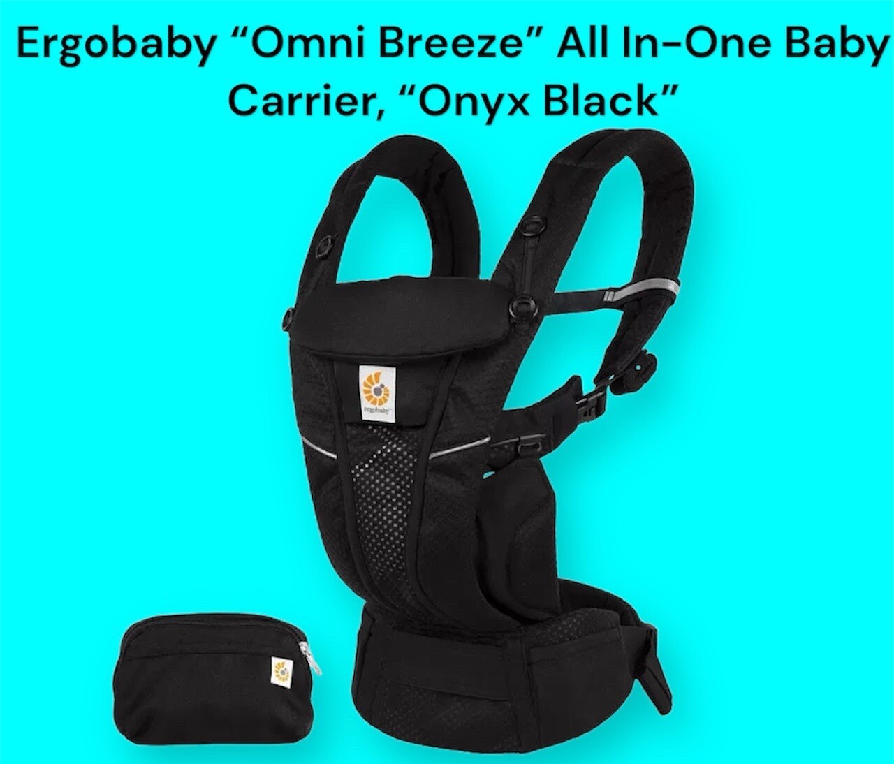 Ergobaby “Omni Breeze” All In-One Baby Carrier, Onyx Black