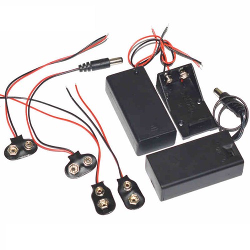1 2 3 4x 18650 26650 PP3 9V Batteriehalter Verbinder Hart/Weich Batterie-Clip - Bild 2 von 72