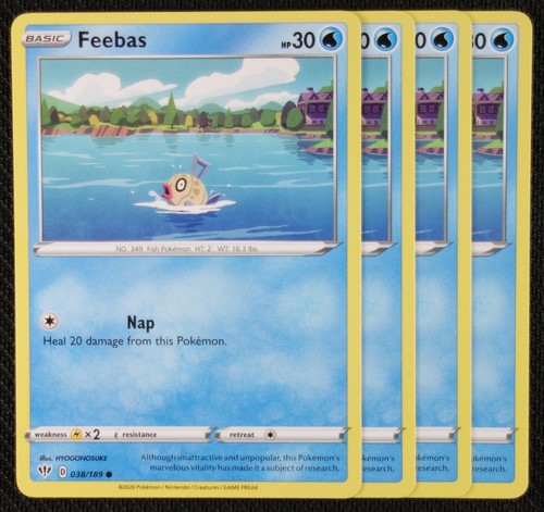 Pokemon Cards 4x Feebas 038/189 Playset Darkness Ablaze NM/M - 第 1/1 張圖片