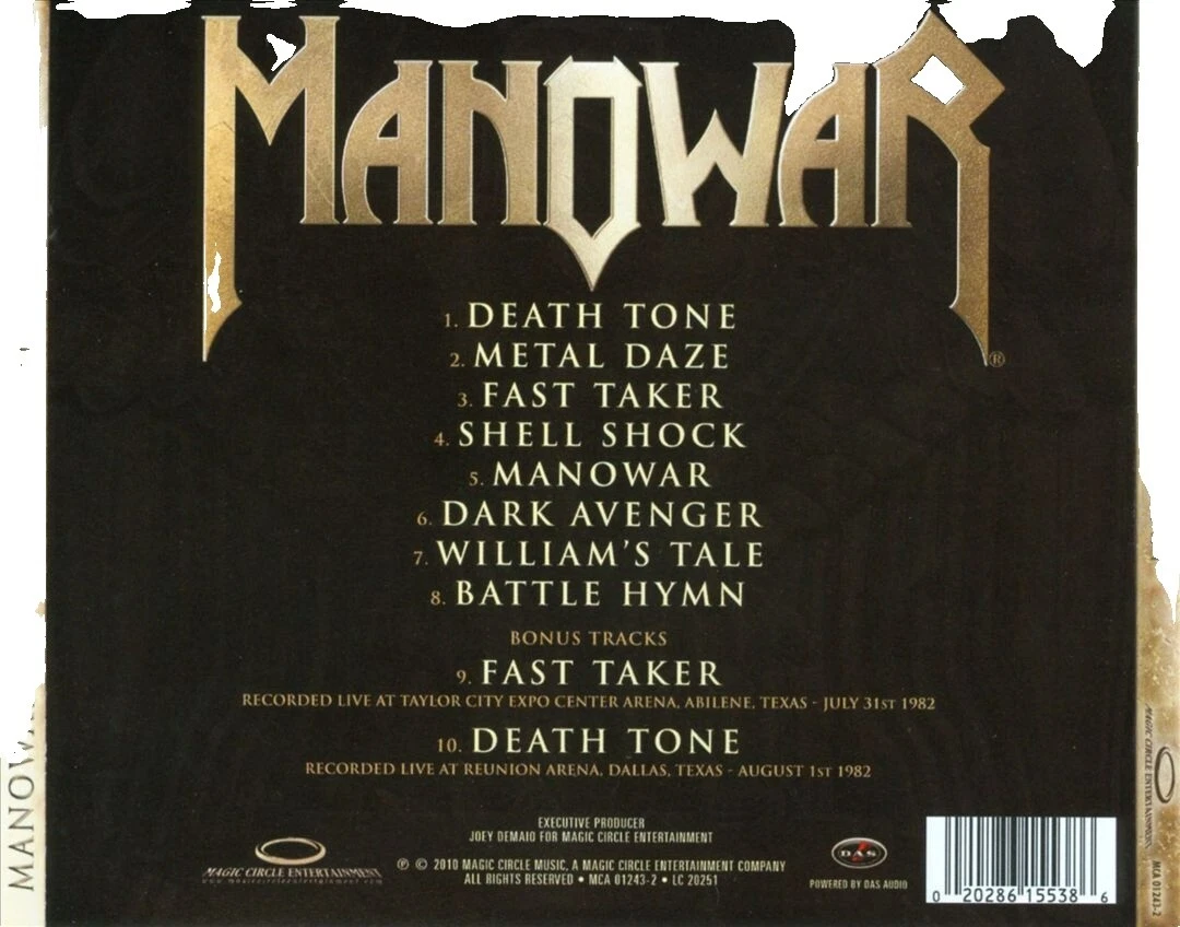 Manowar Music CDs