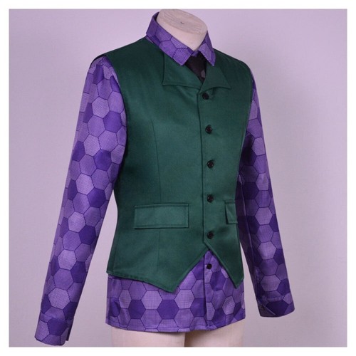 Caballero Joker Cosplay Chaqueta Uniforme para Adultos Disfraces Payaso Heath Ledger Traje - Imagen 14 de 16