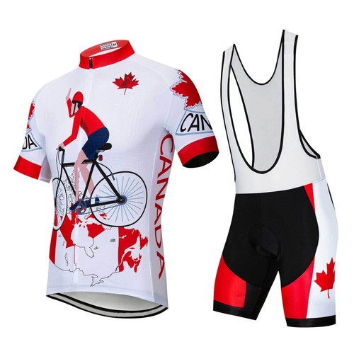 Countries Cycling Team Kit Men's Short Sleeve Cycling Jersey and Bib Shorts Set - Picture 18 of 19