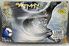 DC Comics Batman Superhero Photoreal Crew Socks 3 Pair Men s 6-12 Harley Quinn