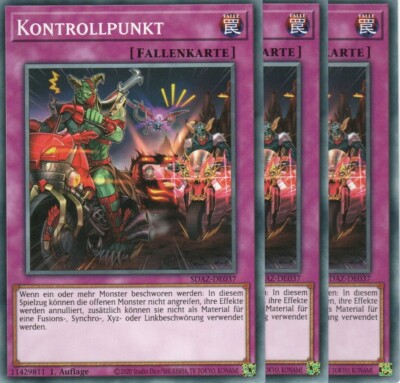 yugioh 3x checkpoint SDAZ-EN037 COMMON 1ST EDITION GERMAN