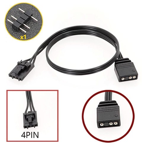25cm For Corsair 4Pin RGB to Standard ARGB 3Pin 5V Adapter Connector Cable C0T3 - Photo 2/8