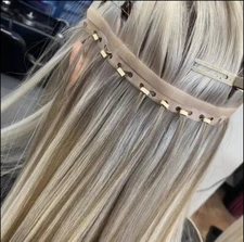 Extra Long 30" 10A Seamless  Invisible Hole Weft 100%  Human hair Extension 100G