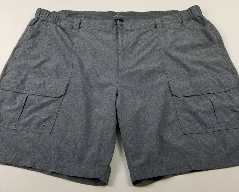 Pantalones Cortos Carga Croft & Barrow Para Hombre 52 Grises Bolsillos Laterales Cintura Elástica Elastizados Caminar Foto 2 de 4