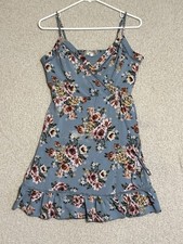 Women’s B•O•G Collective Vibrant Floral Pattern Spaghetti Strap Dress Medium