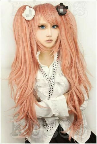 For Cosplay Danganronpa Dangan-Ronpa Junko Enoshima Party Wig W/ ponytails+Cap - Picture 2 of 3