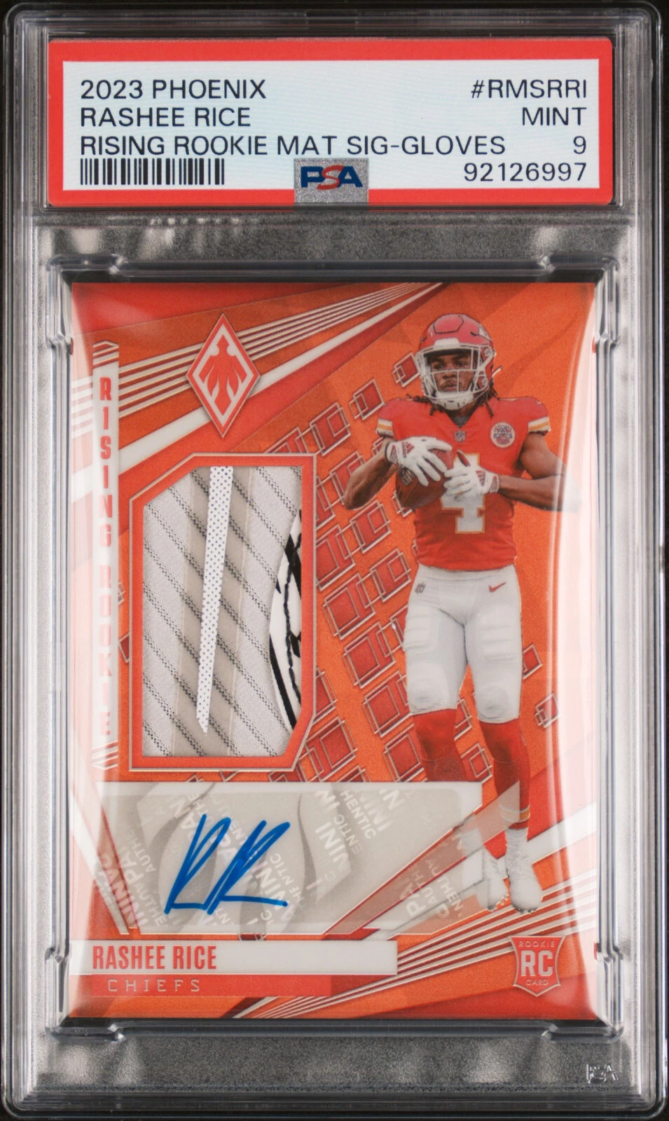 Rashee Rice Panini Phoenix Rising Rookie Material Signatures #RMSRRI Gloves